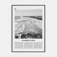 Sunshine Coast Travel B&W Poster