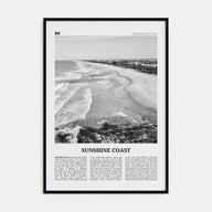 Sunshine Coast Travel B&W Poster
