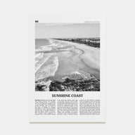 Sunshine Coast Travel B&W Poster