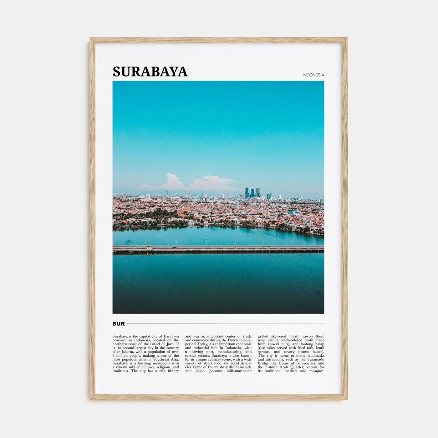 Surabaya Travel Color Poster