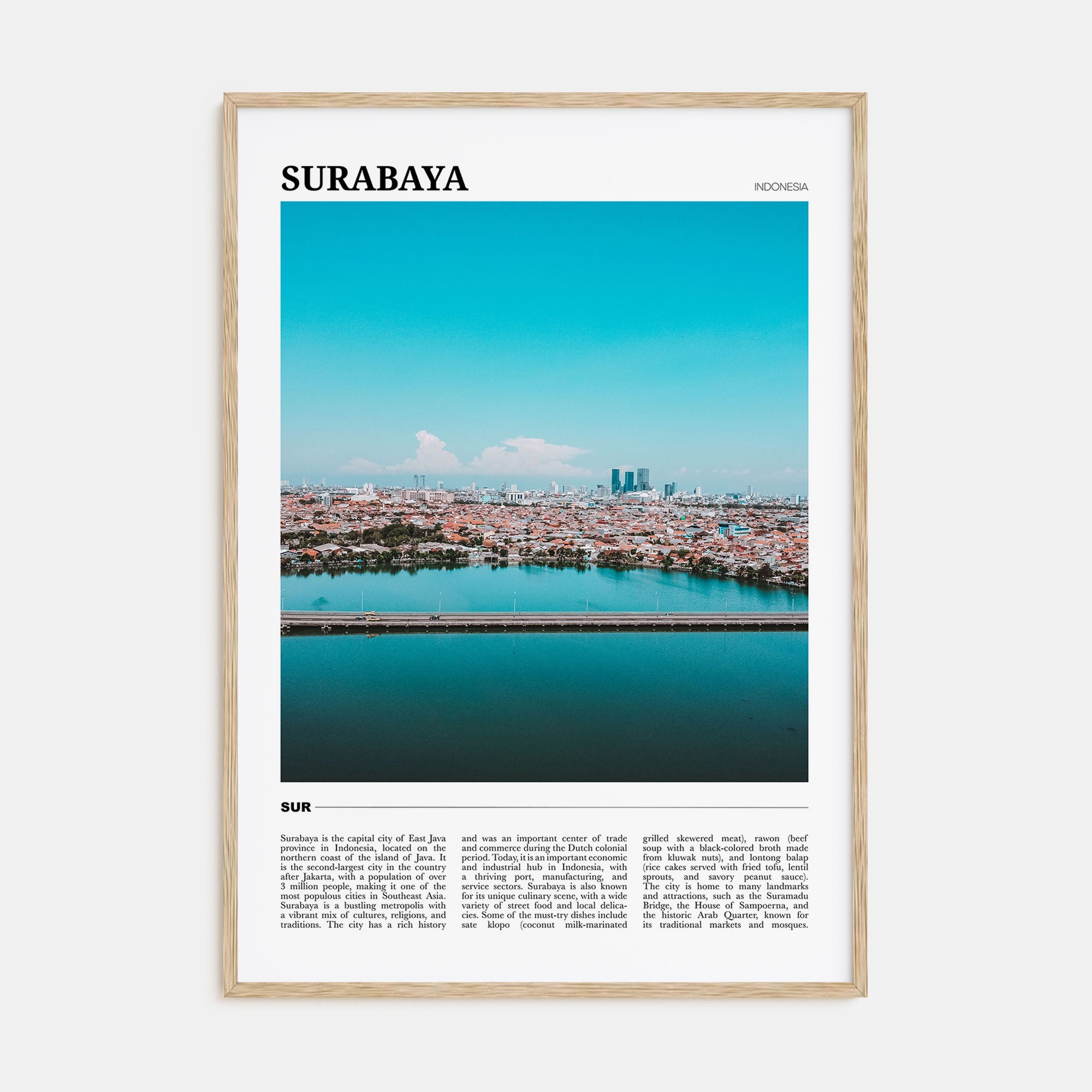 Surabaya Travel Color Poster