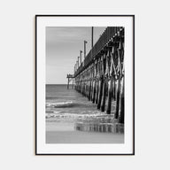 Surf City Photo B&W Poster