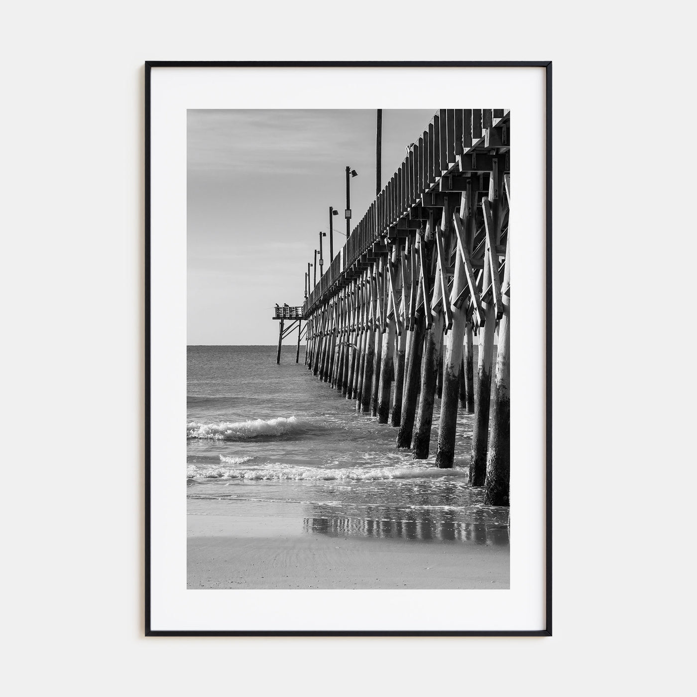 Surf City Photo B&W Poster