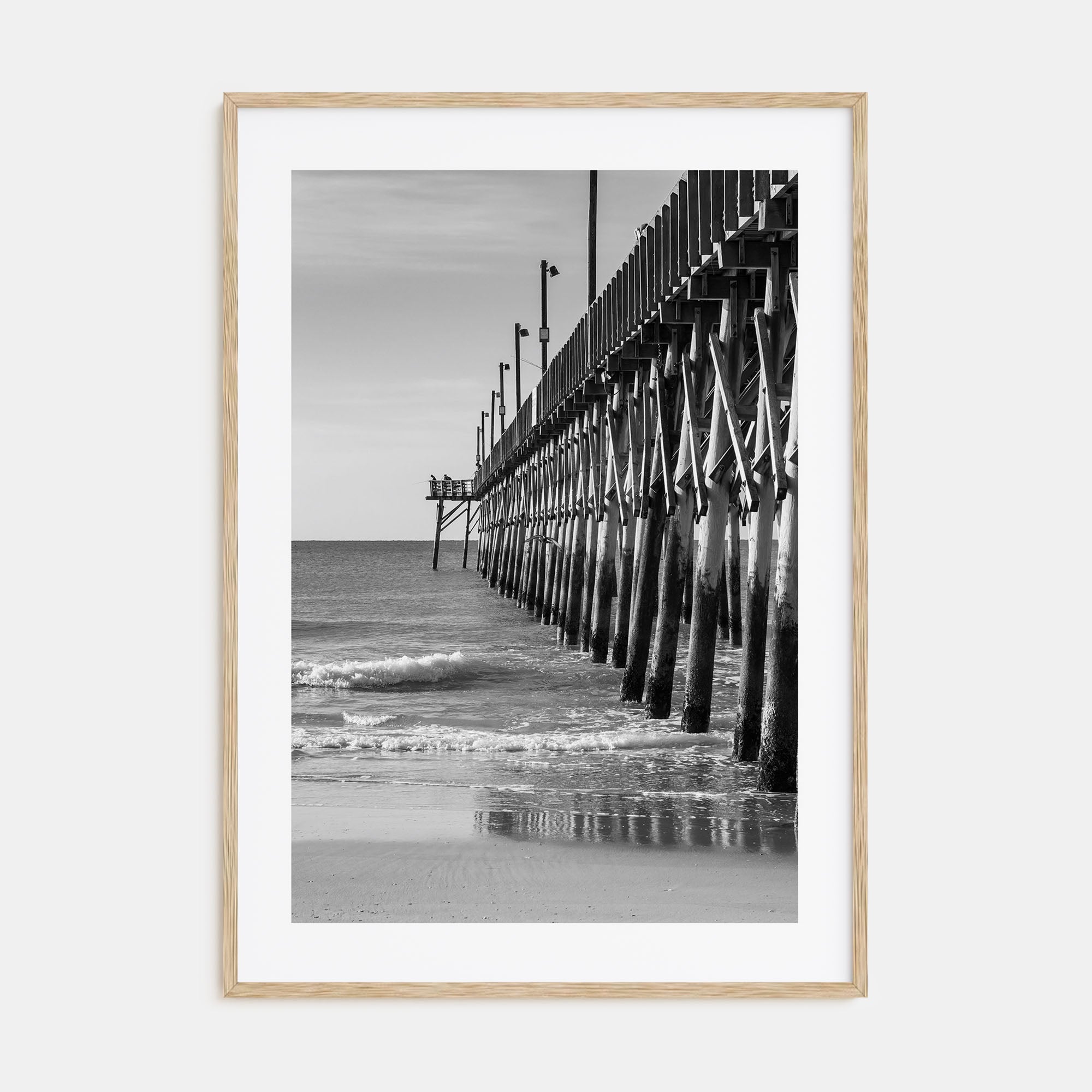 Surf City Photo B&W Poster