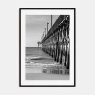 Surf City Photo B&W Poster