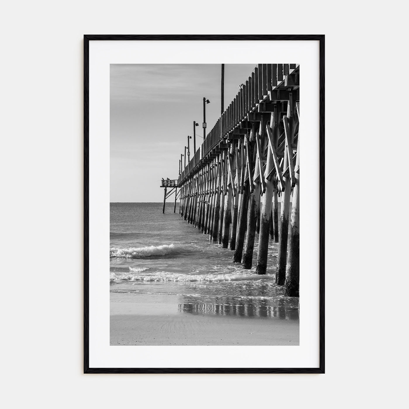 Surf City Photo B&W Poster