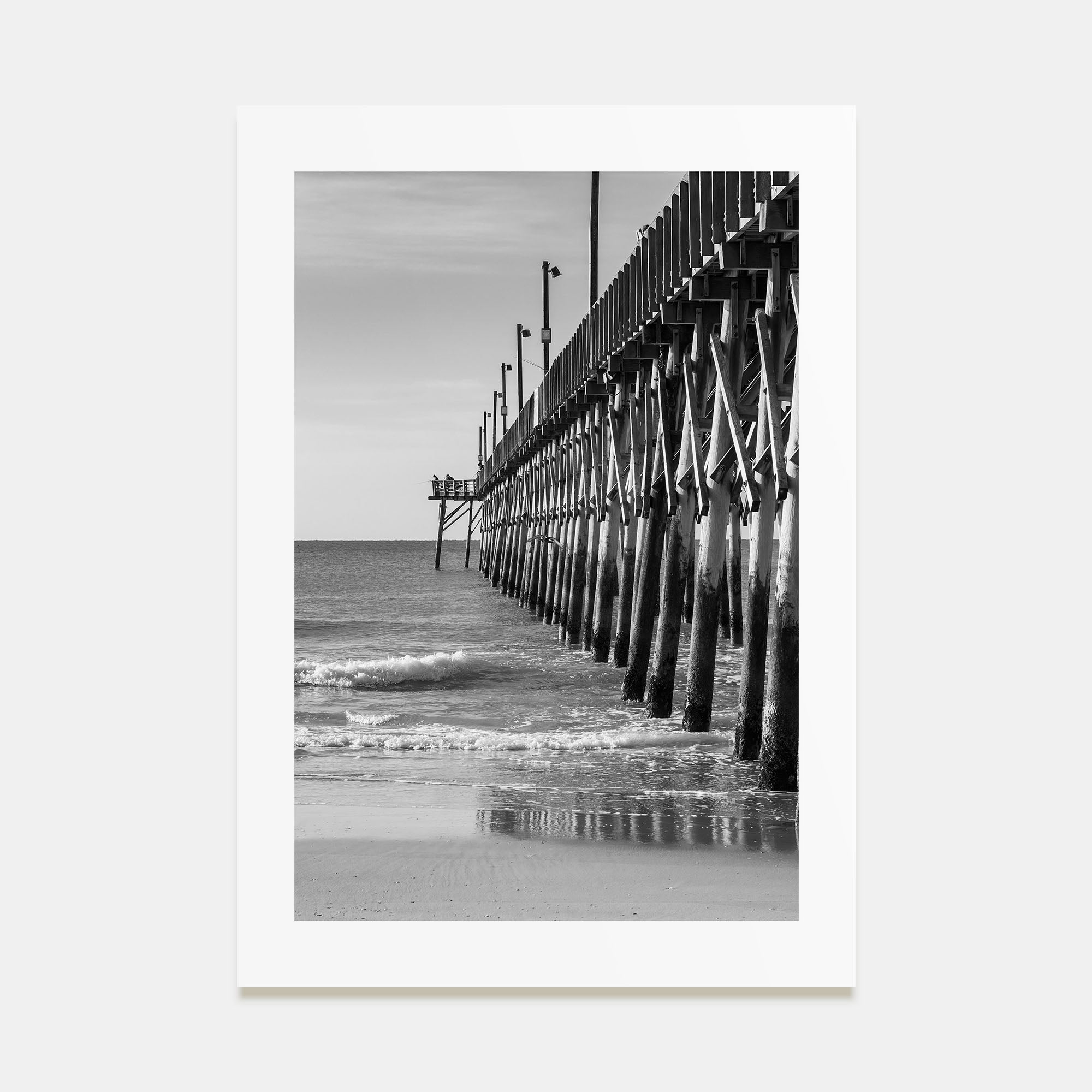 Surf City Photo B&W Poster