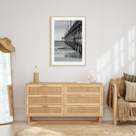 Surf City Photo B&W Poster