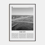 Surf City Travel B&W Poster