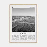 Surf City Travel B&W Poster