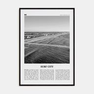 Surf City Travel B&W Poster