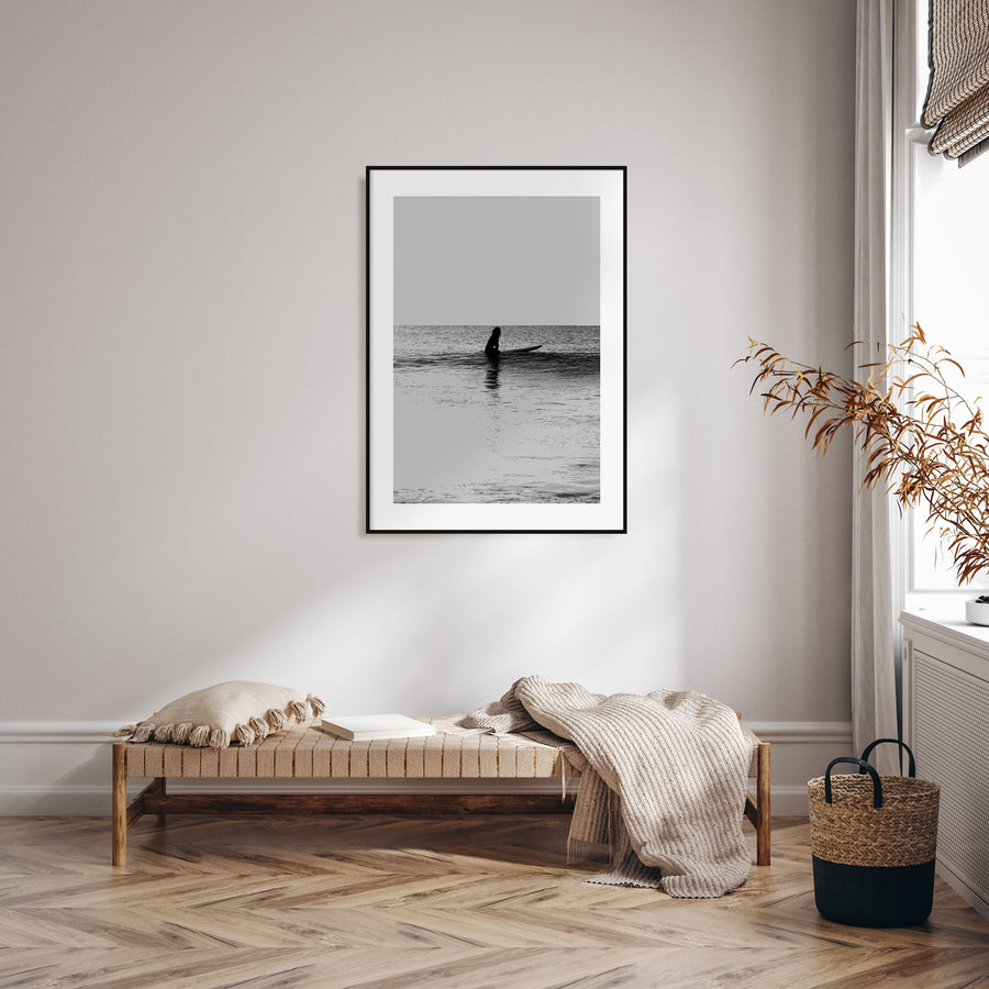 Surfer Photo B&W No 1 Poster