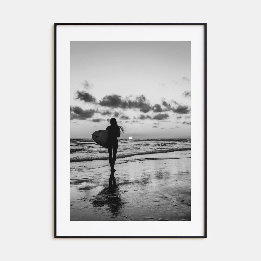 Surfer Photo B&W No 4 Poster