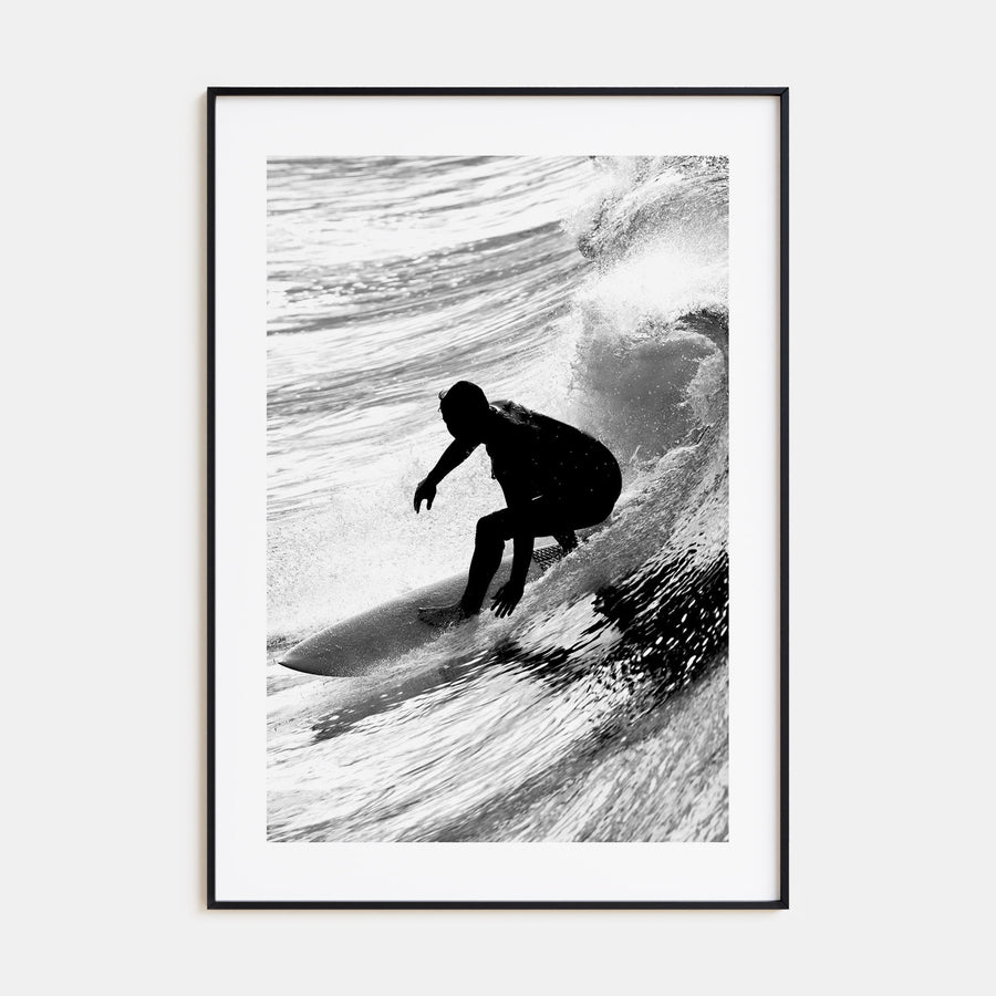 Surfer Photo B&W No 5 Poster