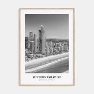 Surfers Paradise Portrait B&W Poster