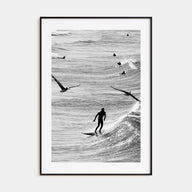 Surfing Photo B&W No 1 Poster