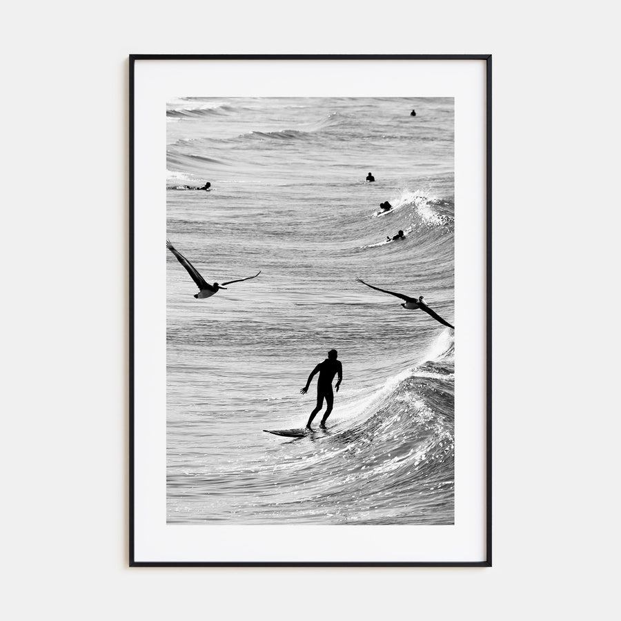 Surfing Photo B&W No 1 Poster