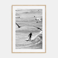 Surfing Photo B&W No 1 Poster
