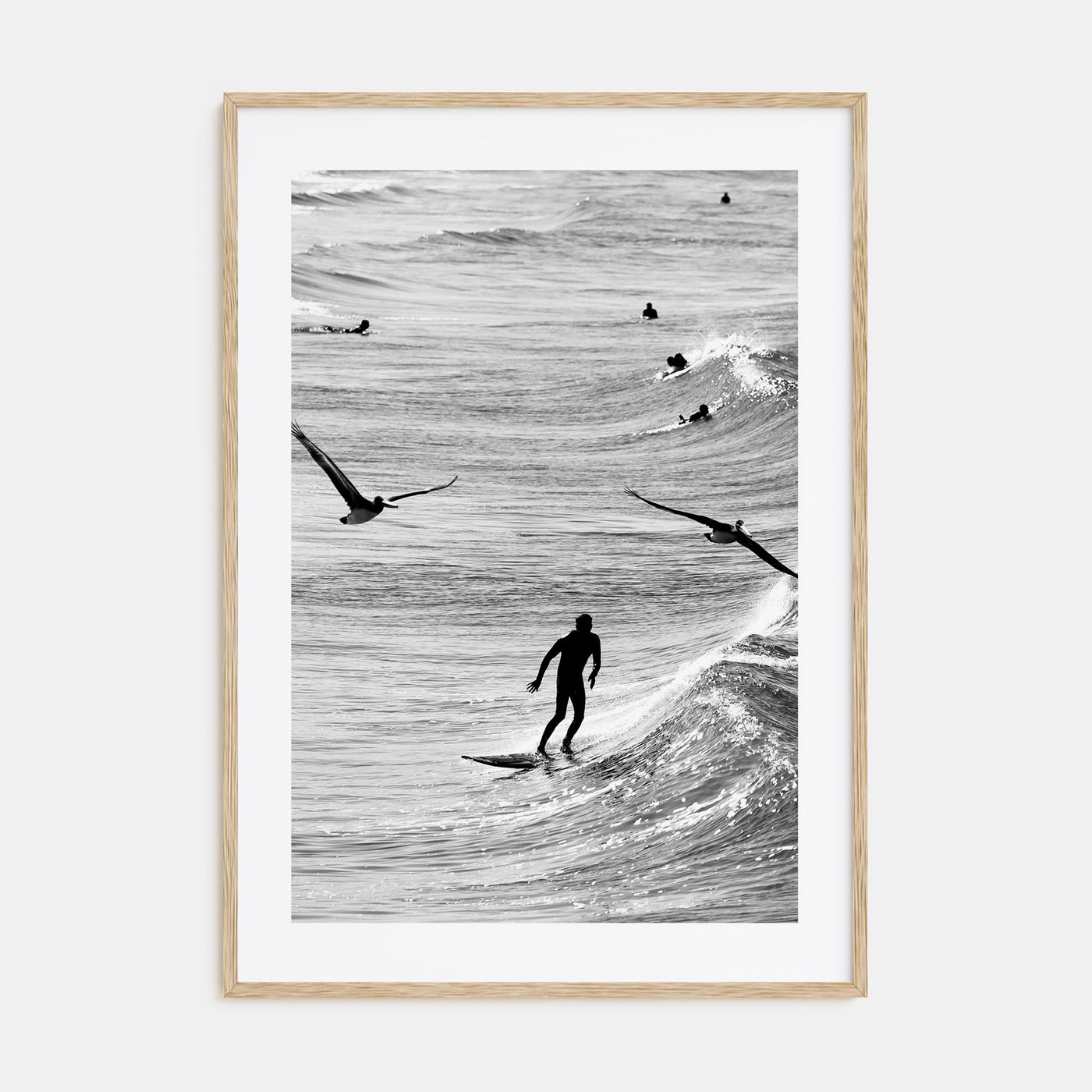 Surfing Photo B&W No 1 Poster