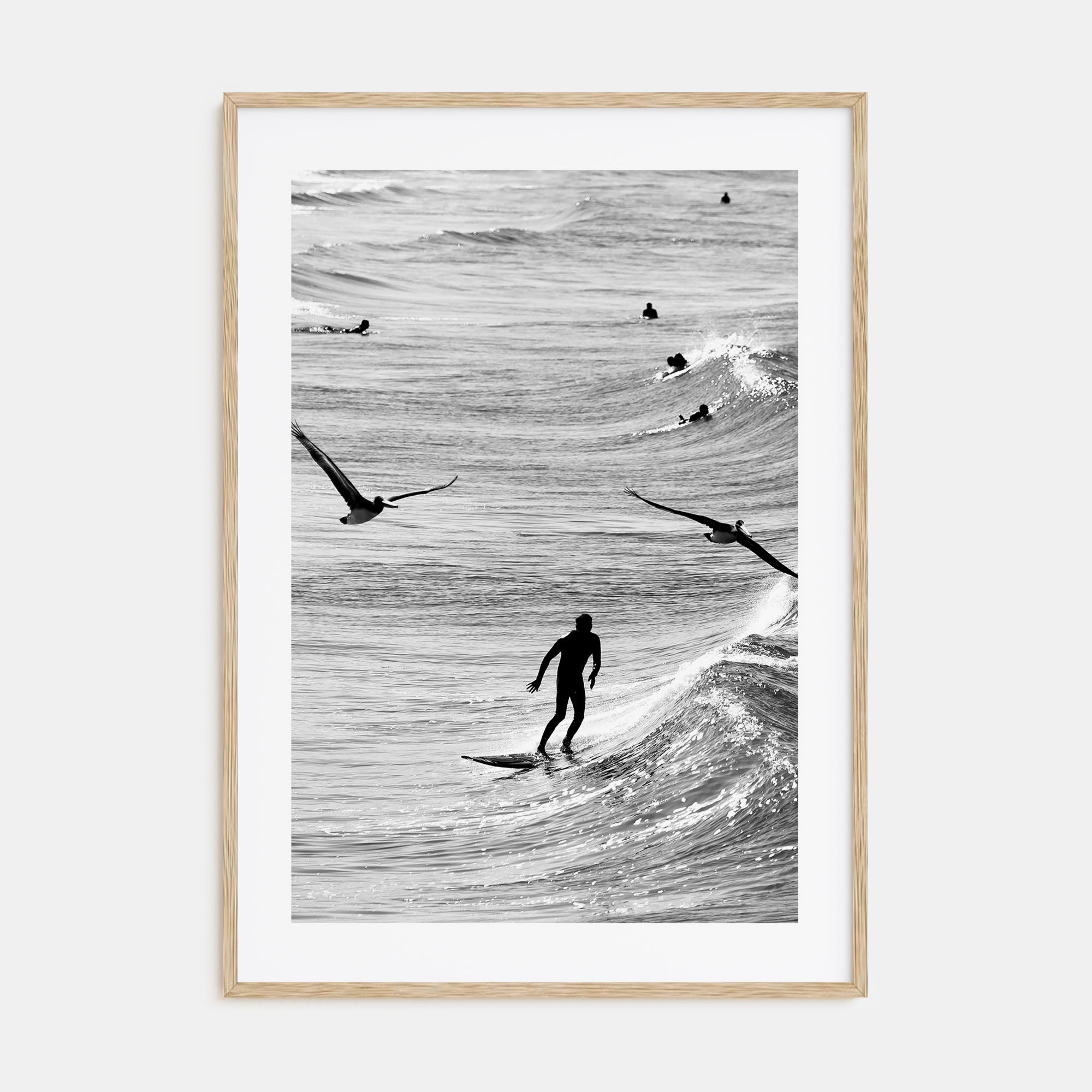 Surfing Photo B&W No 1 Poster
