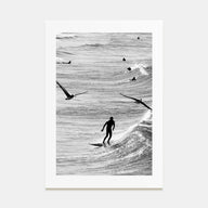 Surfing Photo B&W No 1 Poster