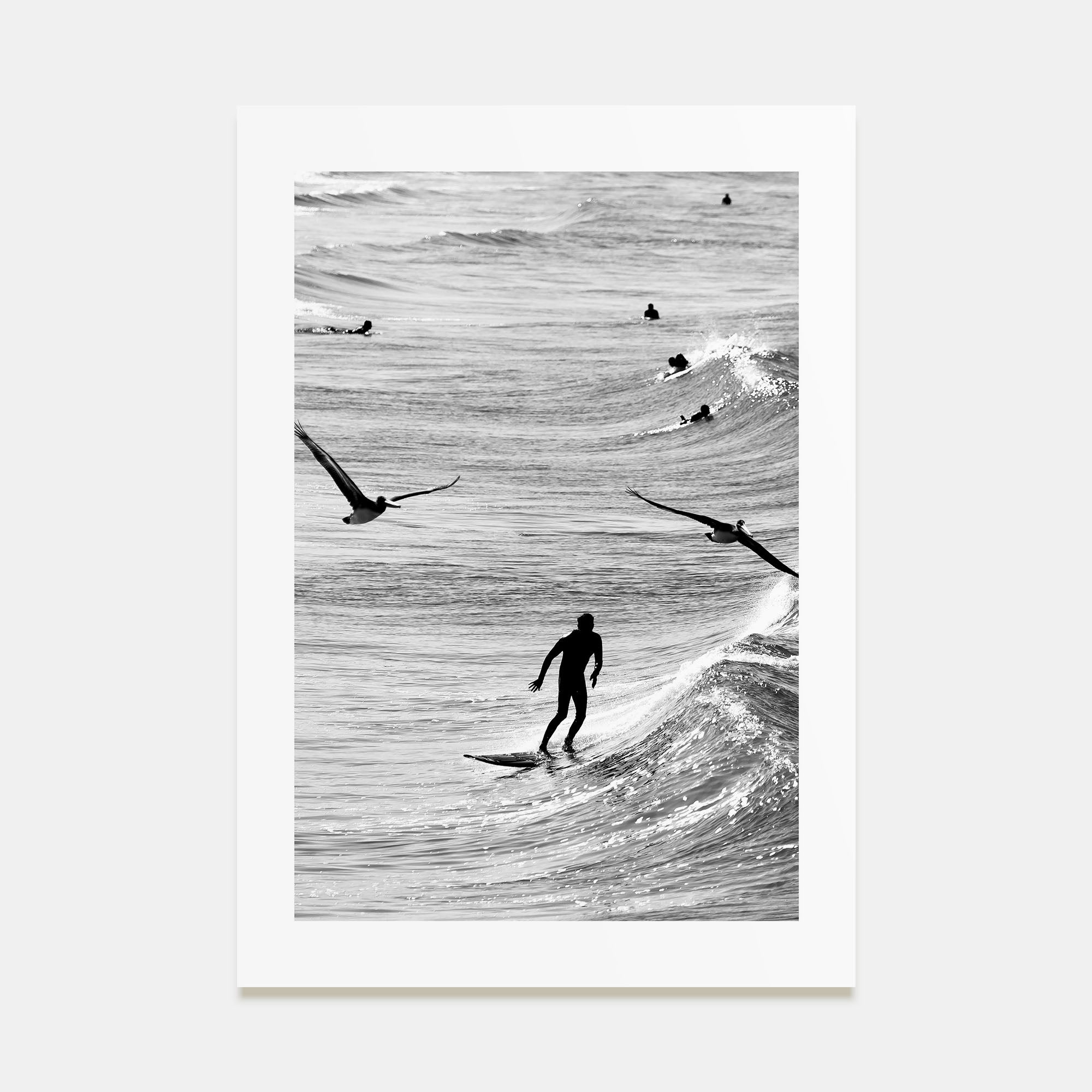 Surfing Photo B&W No 1 Poster
