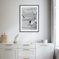 Surfing Photo B&W No 1 Poster