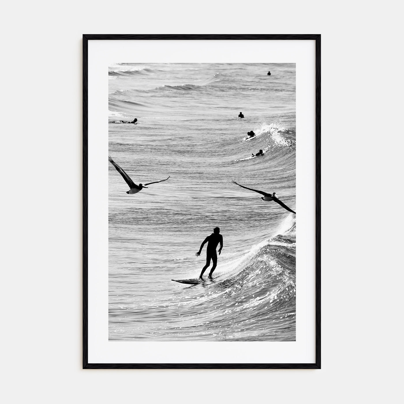 Surfing Photo B&W No 1 Poster