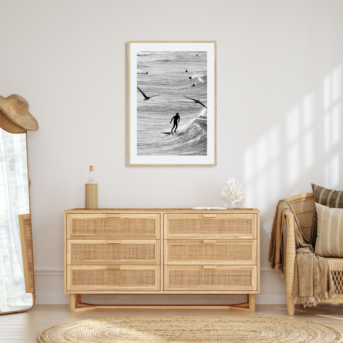 Surfing Photo B&W No 1 Poster