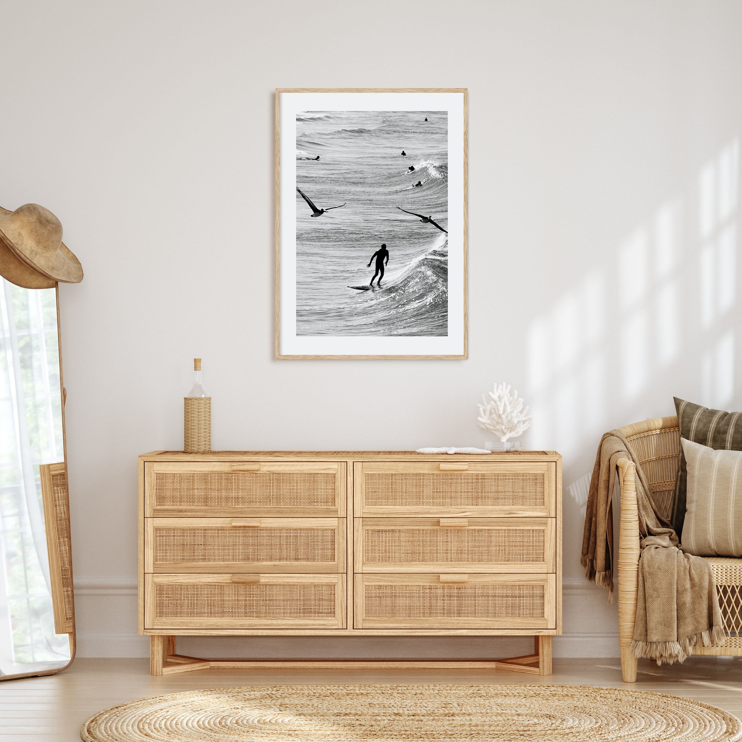 Surfing Photo B&W No 1 Poster