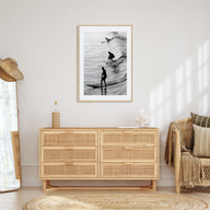Surfing Photo B&W No 2 Poster