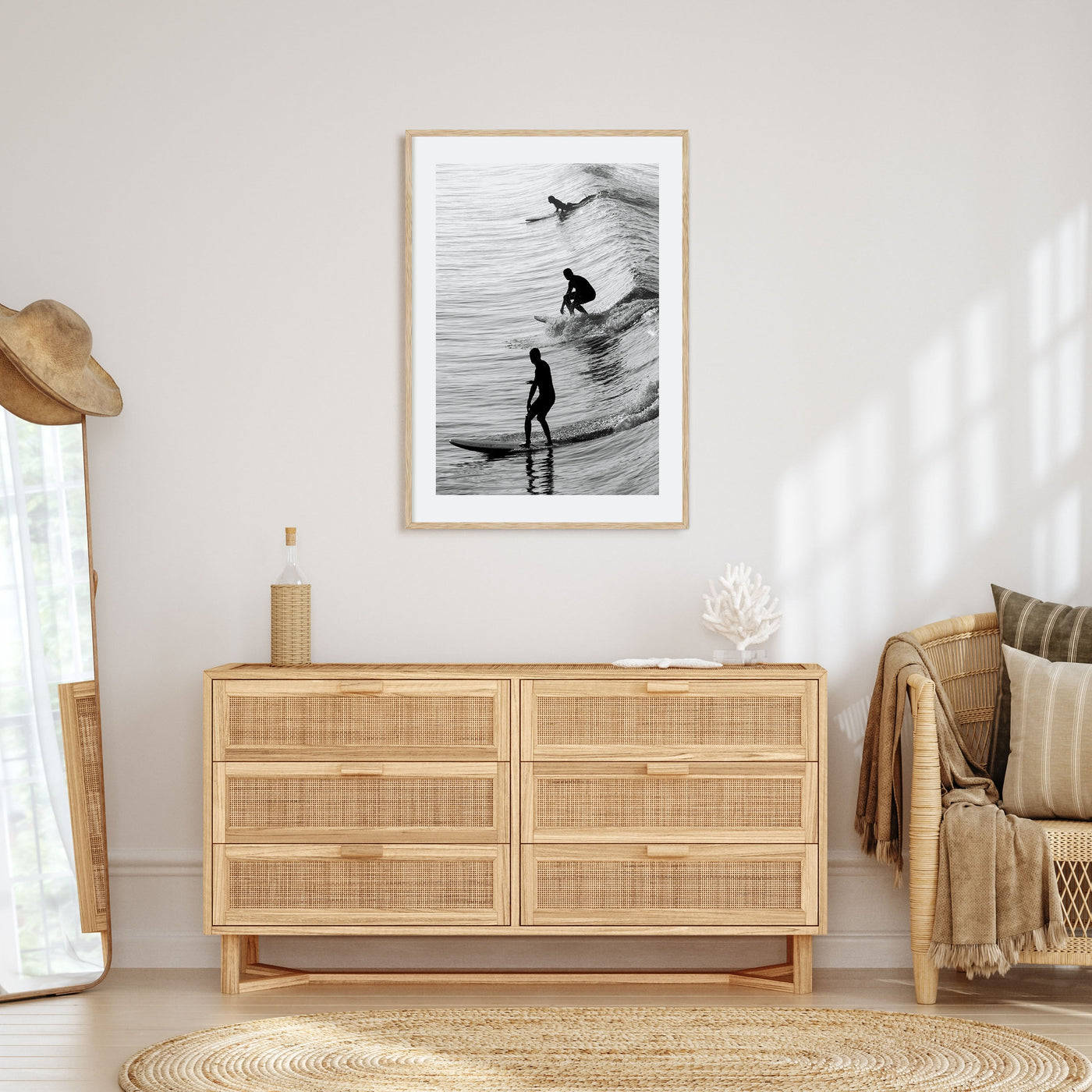 Surfing Photo B&W No 2 Poster