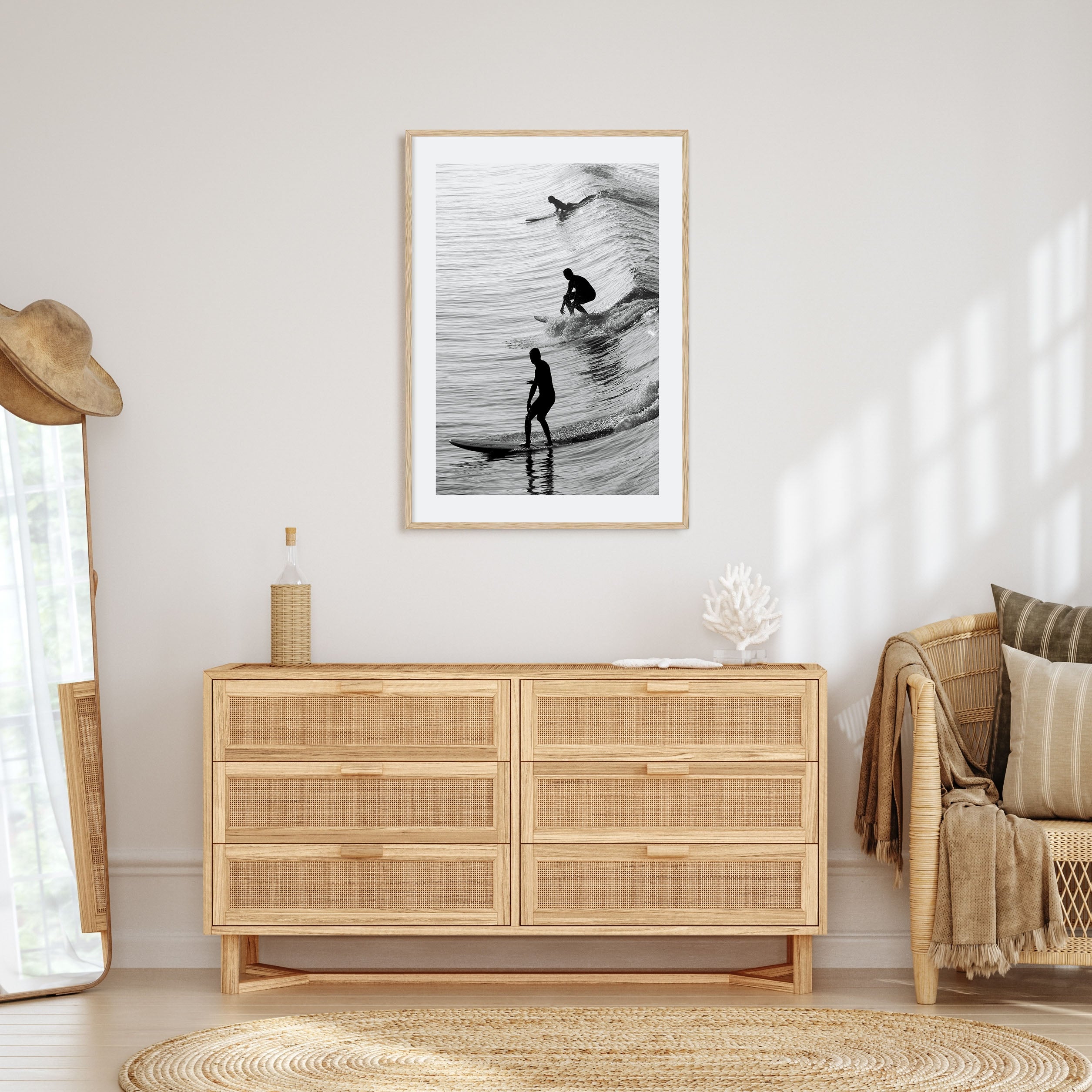 Surfing Photo B&W No 2 Poster