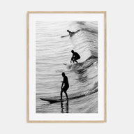 Surfing Photo B&W No 2 Poster