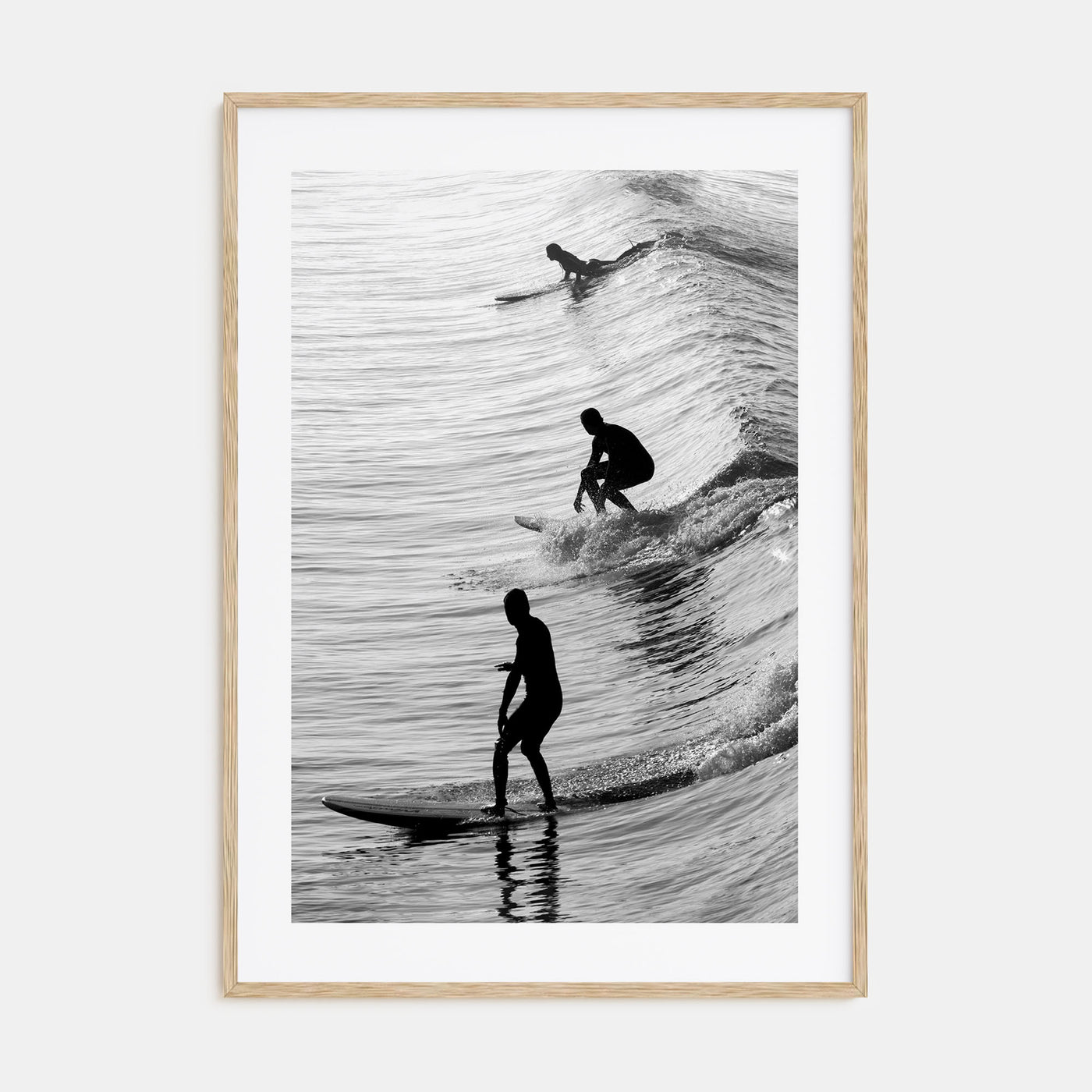 Surfing Photo B&W No 2 Poster