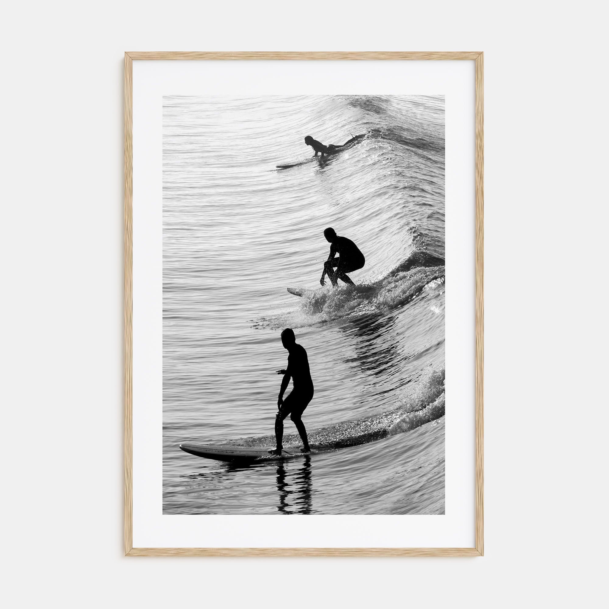 Surfing Photo B&W No 2 Poster