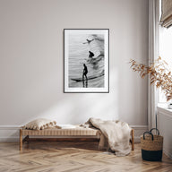 Surfing Photo B&W No 2 Poster