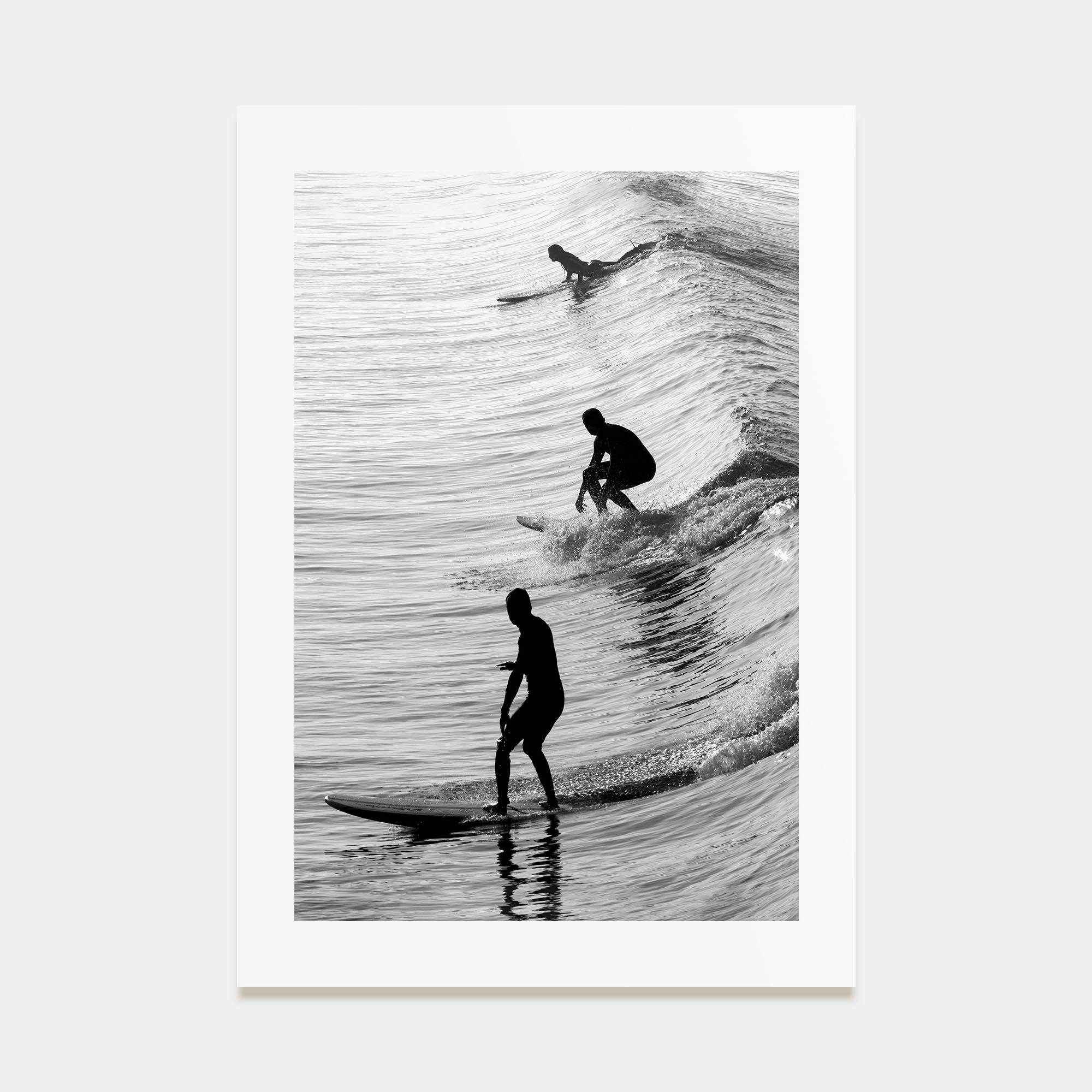 Surfing Photo B&W No 2 Poster