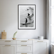 Surfing Photo B&W No 2 Poster
