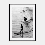 Surfing Photo B&W No 2 Poster
