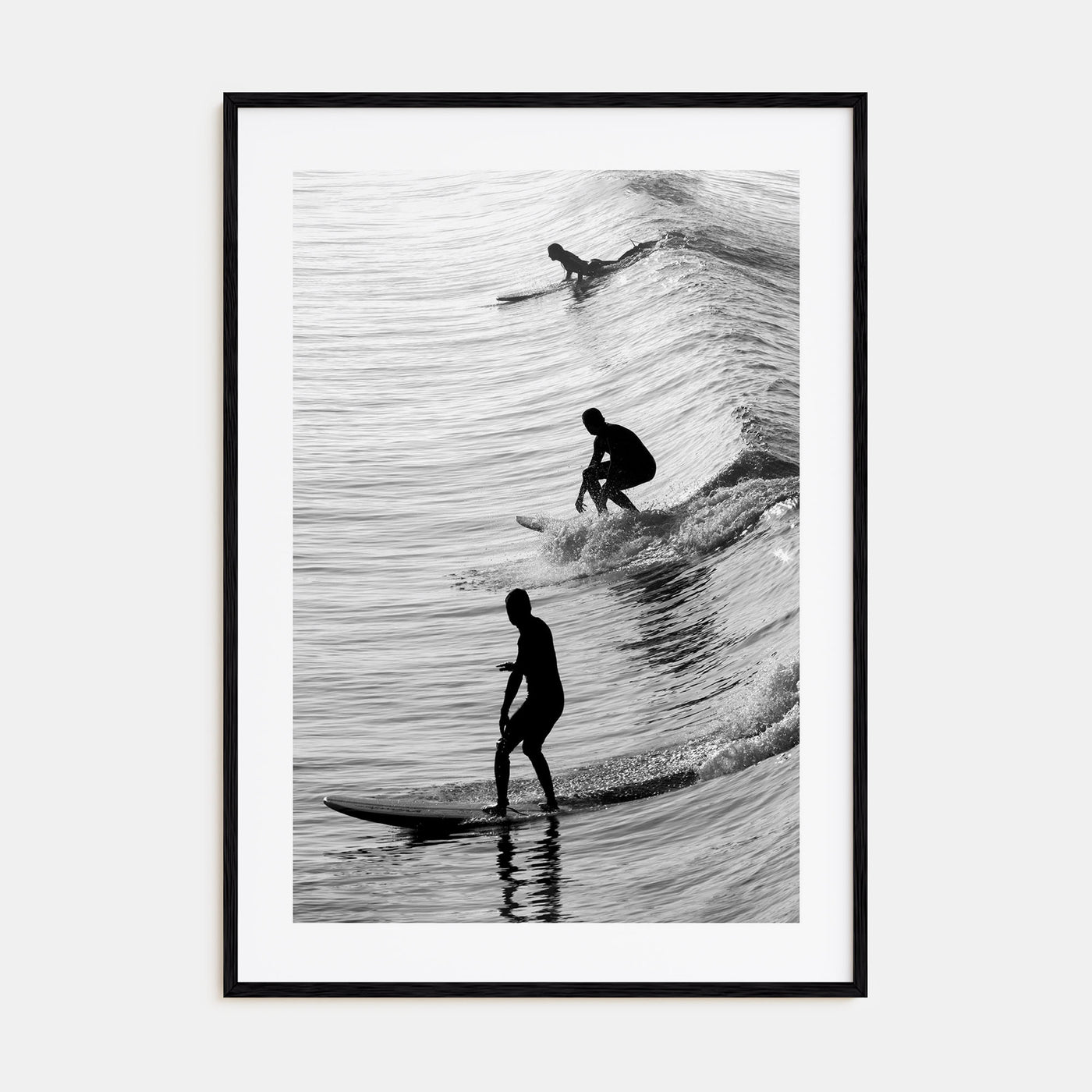 Surfing Photo B&W No 2 Poster