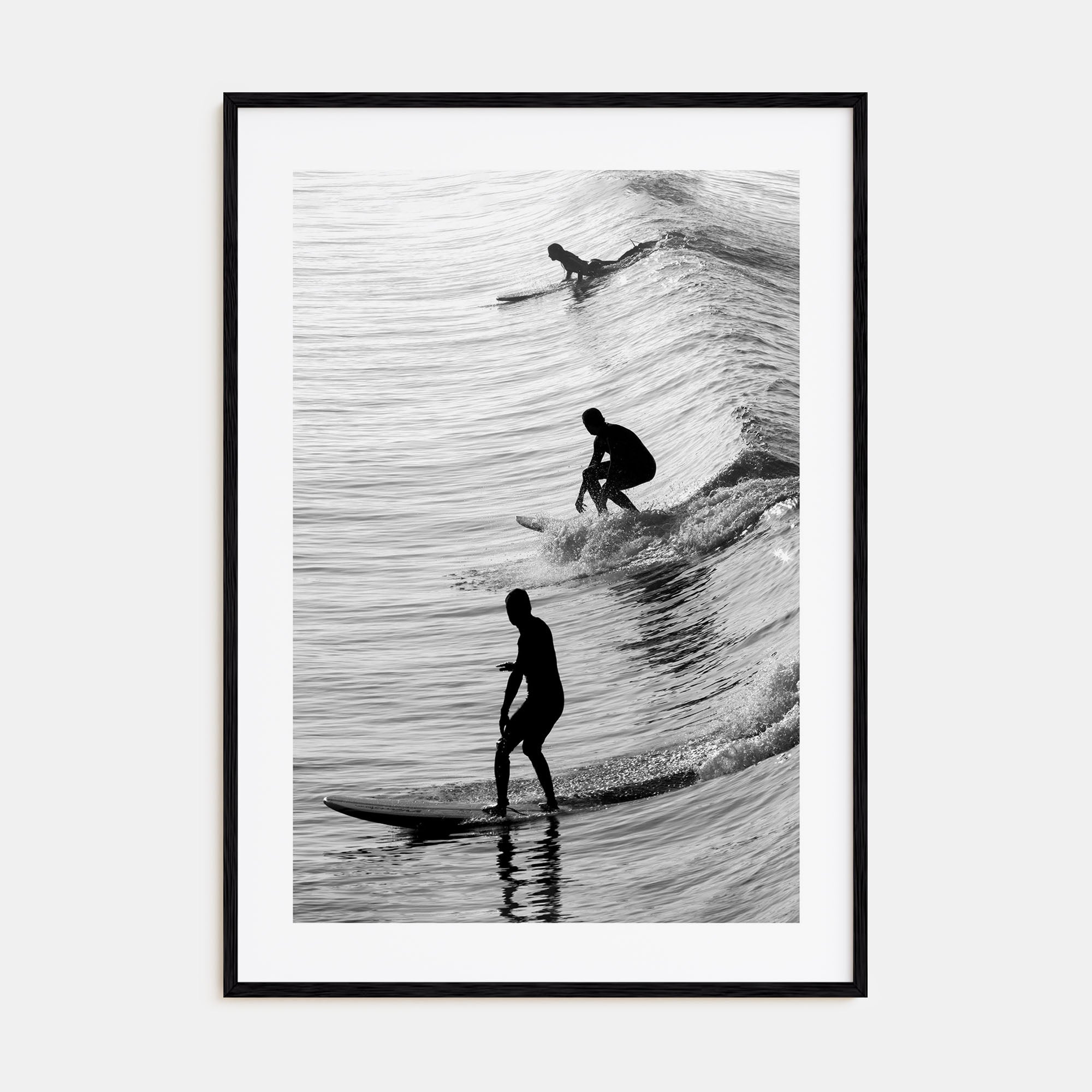 Surfing Photo B&W No 2 Poster