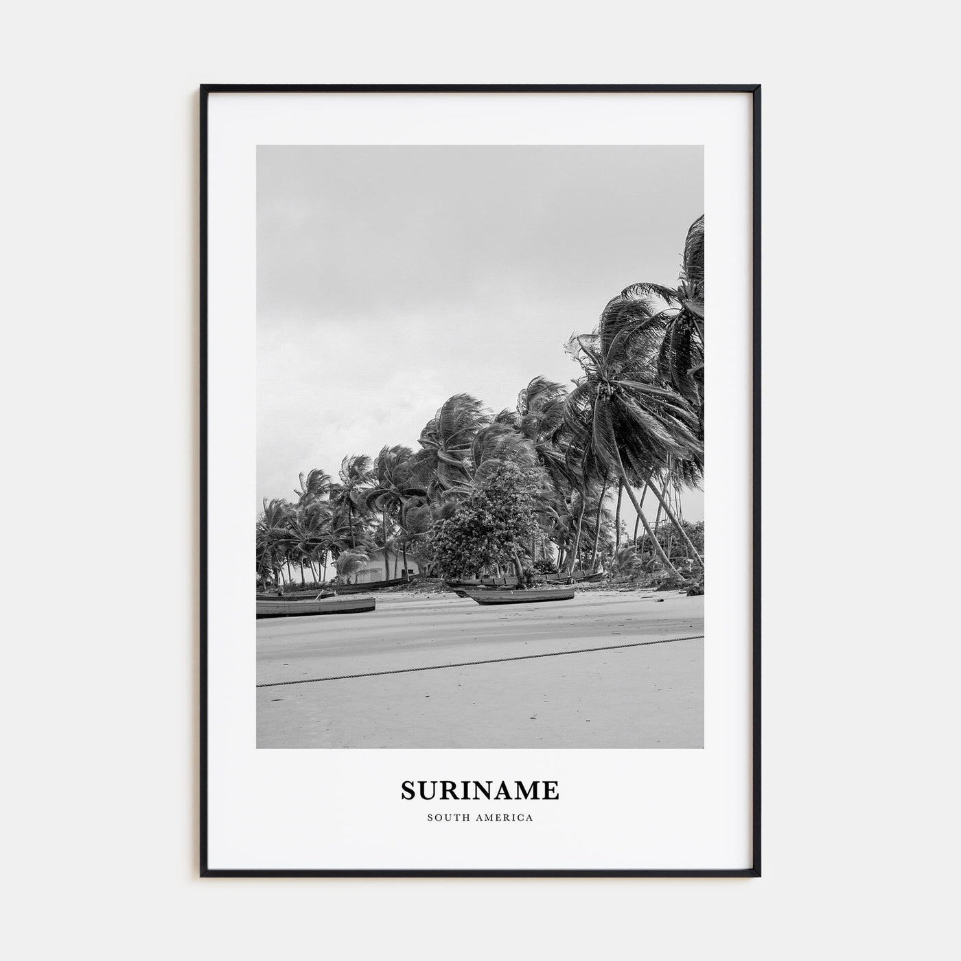 Suriname Portrait B&W Poster