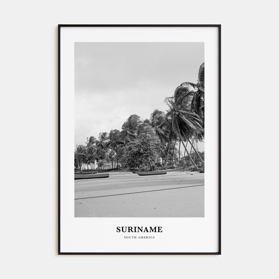 Suriname Portrait B&W Poster