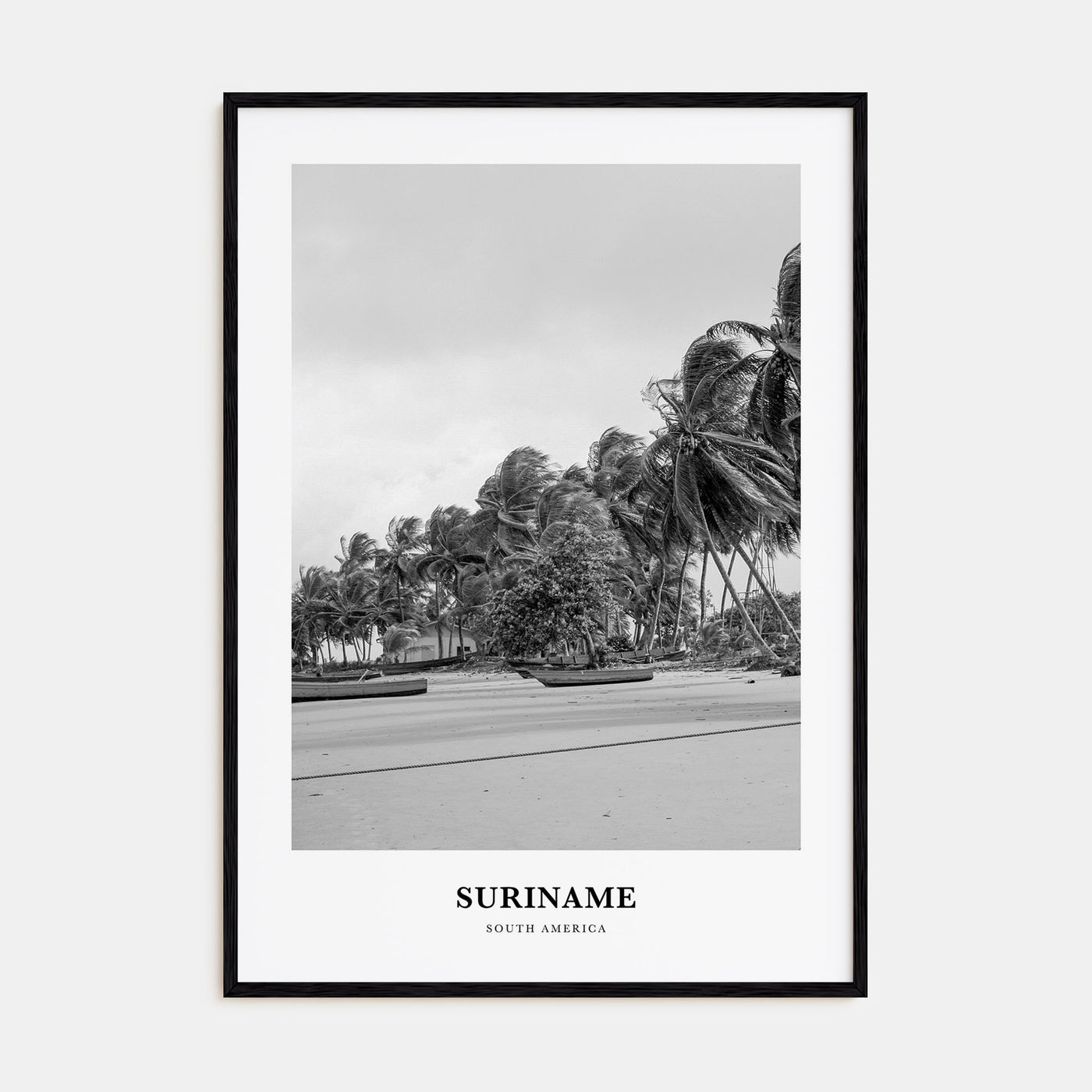 Suriname Portrait B&W Poster