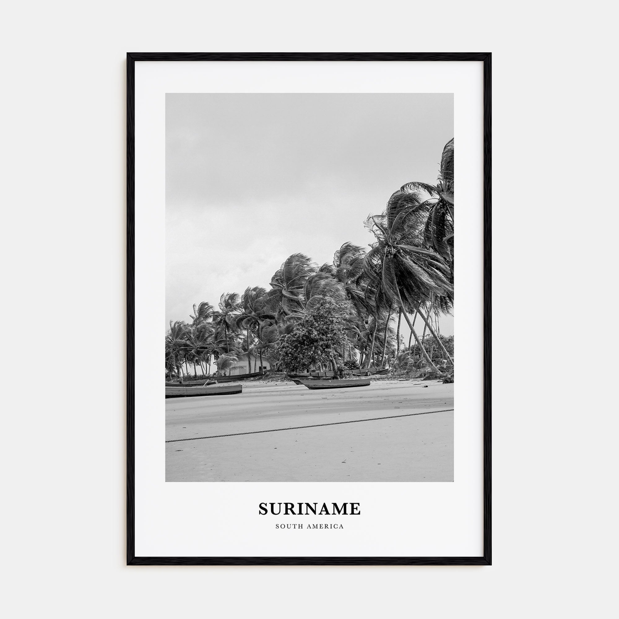 Suriname Portrait B&W Poster
