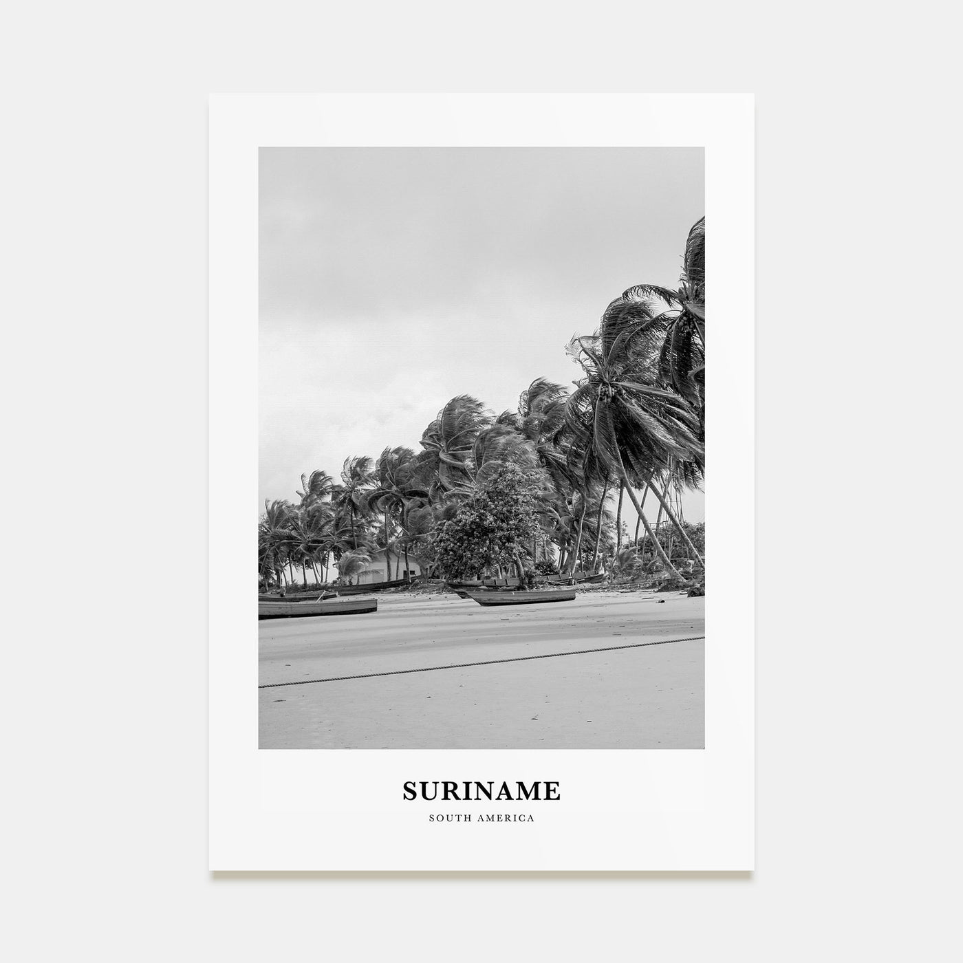 Suriname Portrait B&W Poster