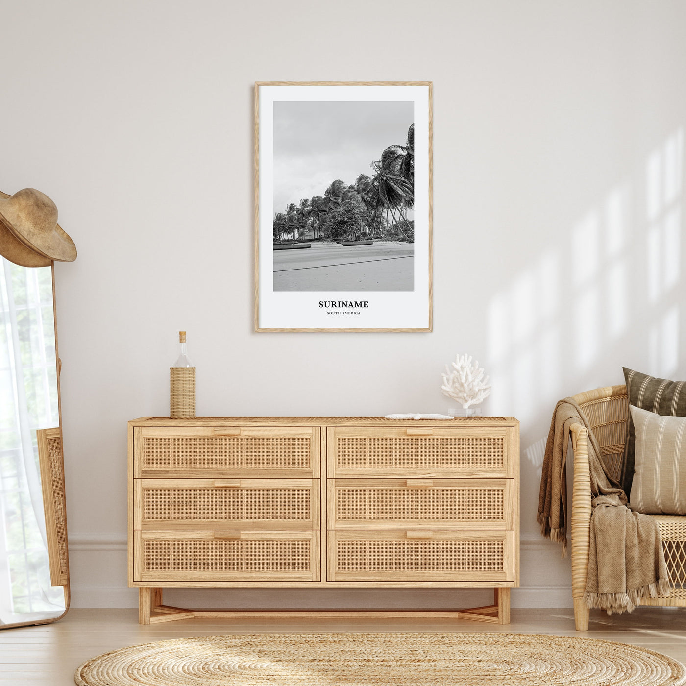 Suriname Portrait B&W Poster