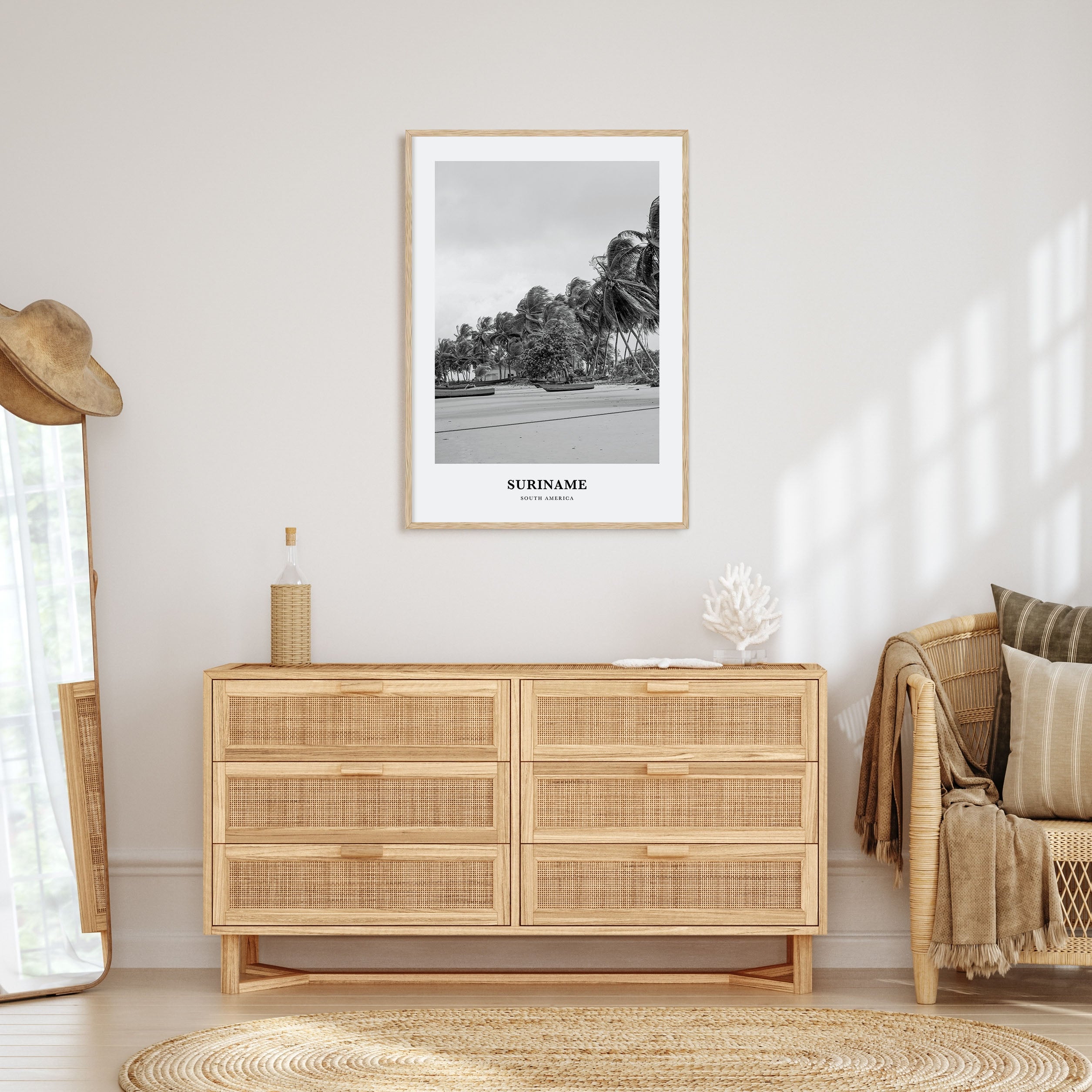 Suriname Portrait B&W Poster