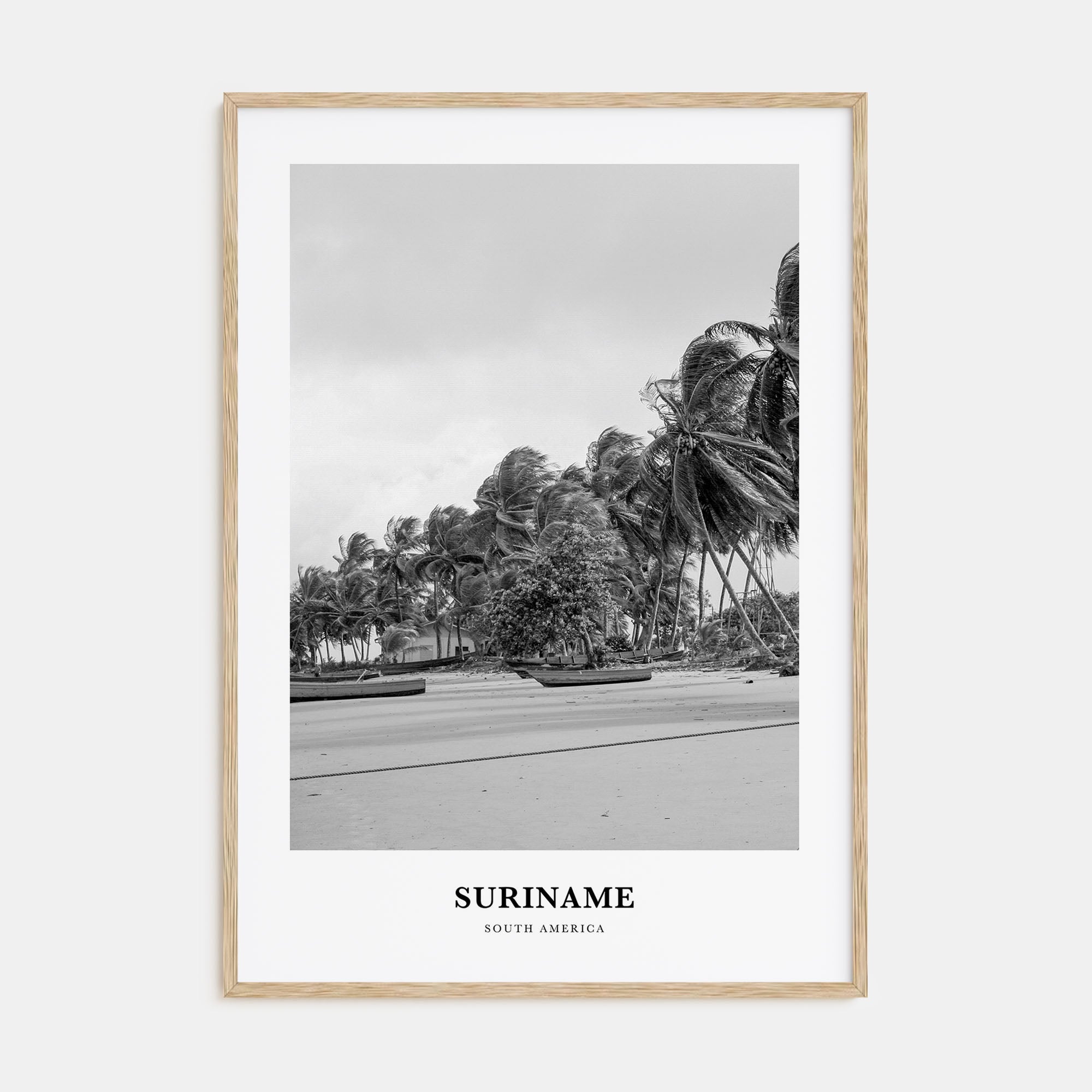 Suriname Portrait B&W Poster